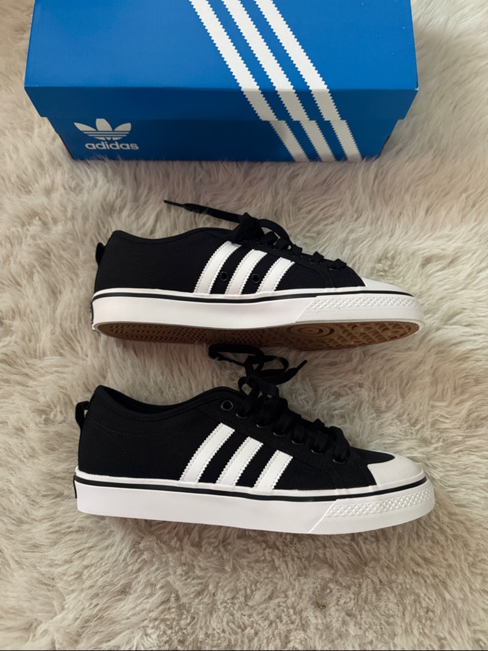 Adidas Classic Black & White Low-Top Sneakers